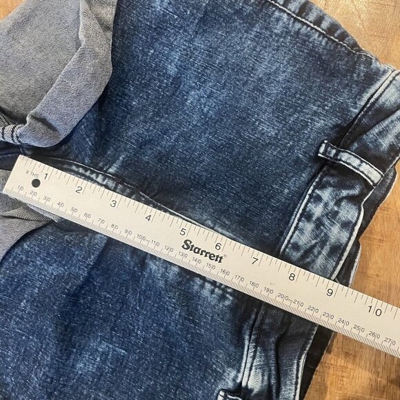 Divided by H&M Stretch Dark Wash Distressed  Denim Shorts Size 4 Cuffed Stretch - Picture 7 of 9